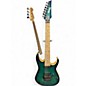 Used Ibanez RG752AHM Nebula Green Burst Solid Body Electric Guitar thumbnail