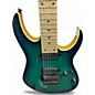 Used Ibanez RG752AHM Nebula Green Burst Solid Body Electric Guitar