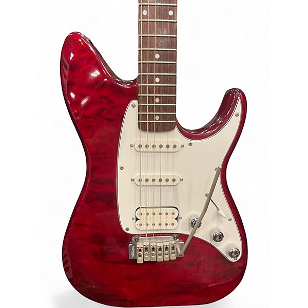 Used Alvarez AE20 Crimson Red Trans Solid Body Electric Guitar