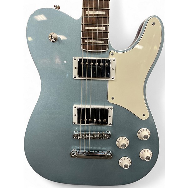 Used Squier PARANORMAL TROUBLEMAKER TELECASTER DELUXE Ice Blue Metallic Solid Body Electric Guitar