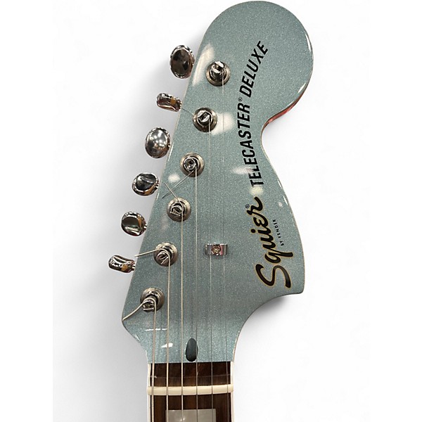 Used Squier PARANORMAL TROUBLEMAKER TELECASTER DELUXE Ice Blue Metallic Solid Body Electric Guitar