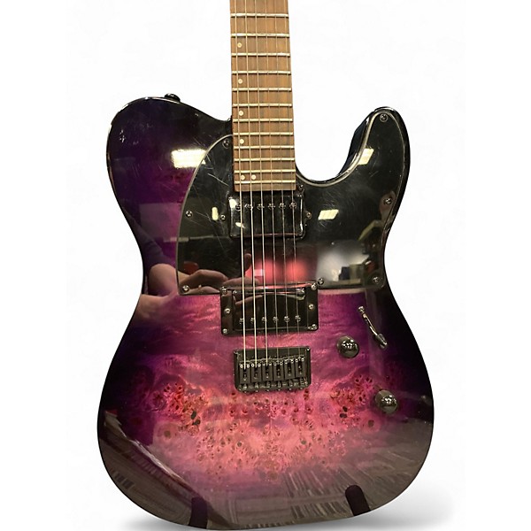 Used ESP LTD TE-200DX PURPLE BURST Solid Body Electric Guitar