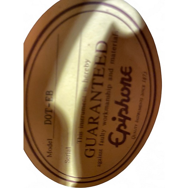 Used Epiphone Dot Ebony Hollow Body Electric Guitar