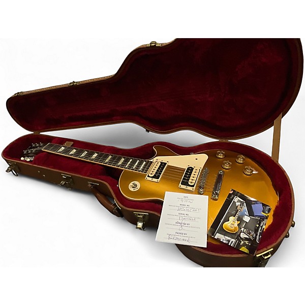 Used 2017 Gibson Les Paul Standard Gold Top Solid Body Electric Guitar