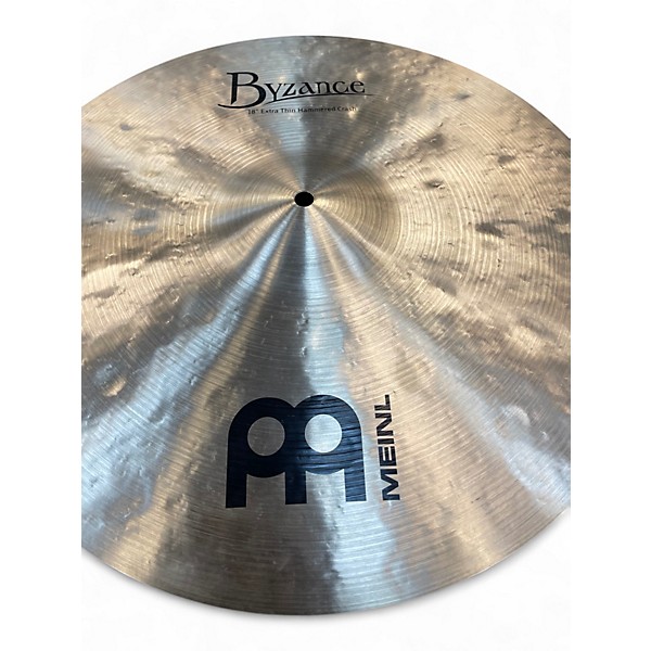 Used MEINL 18in BYZANCE EXTRA THIN HAMMERED CRASH Cymbal
