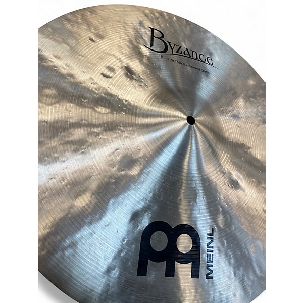 Used MEINL 18in BYZANCE EXTRA THIN HAMMERED CRASH Cymbal