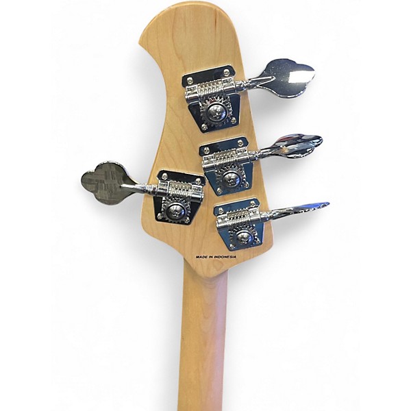 Used Sterling by Music Man Sting Ray Sub Series Chrome Blue Electric Bass Guitar