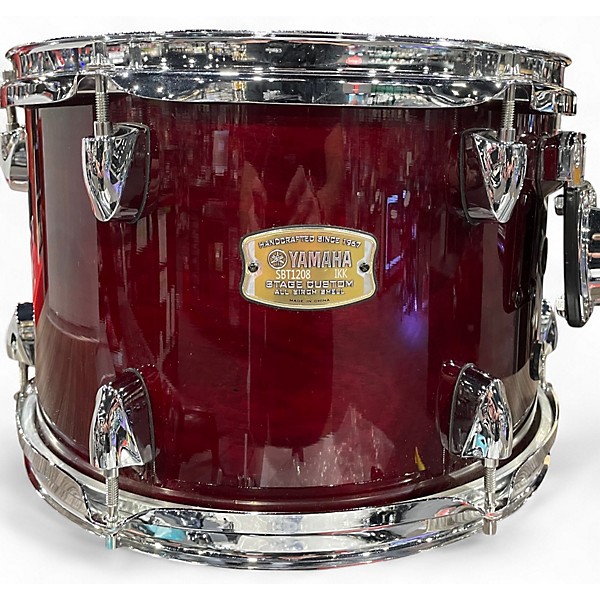 Used Yamaha 5 Piece Stage Custom CRANBERRY RED Drum Kit