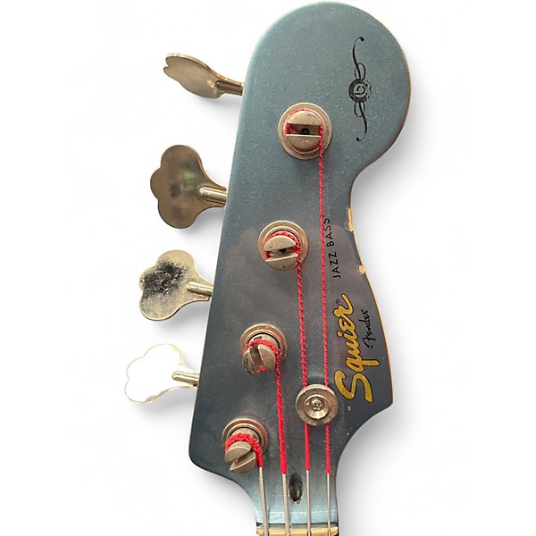 Used Squier  James Johnston Jazz Bass Lake Placid Blue Electric Bass Guitar