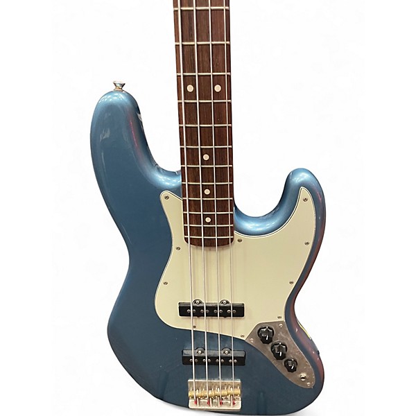 Used Squier  James Johnston Jazz Bass Lake Placid Blue Electric Bass Guitar