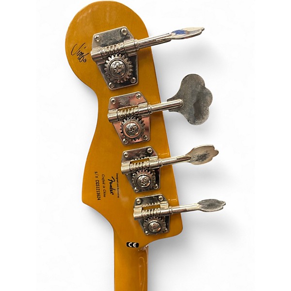 Used Squier  James Johnston Jazz Bass Lake Placid Blue Electric Bass Guitar