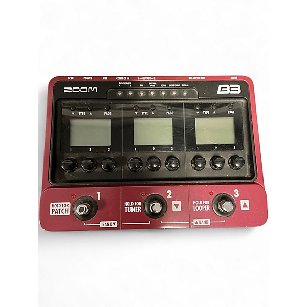 Used Zoom B3 Bass FX And Amp Simulator Bass Effect Pedal