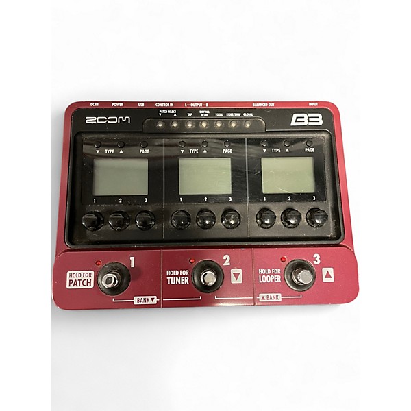 Used Zoom B3 Bass FX And Amp Simulator Bass Effect Pedal