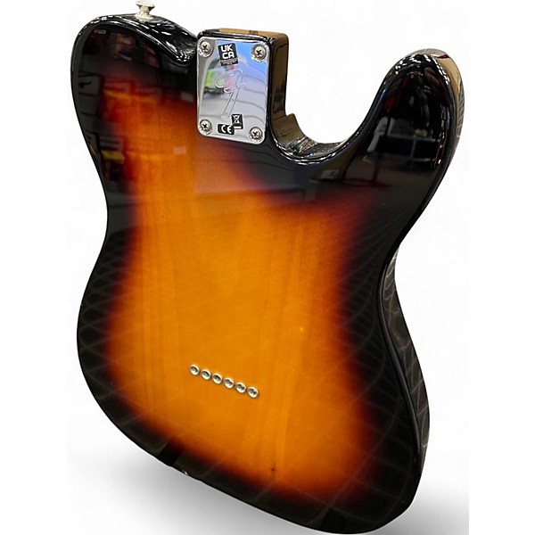 Used Fender Player Telecaster Left Handed 3 Color Sunburst Solid Body Electric Guitar