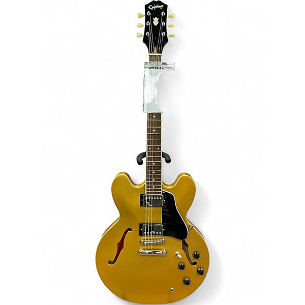 Used Epiphone ES335 Gold Top Hollow Body Electric Guitar