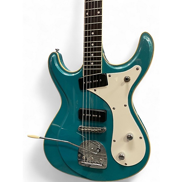 Used Eastwood Sidejack Aqua Blue Solid Body Electric Guitar