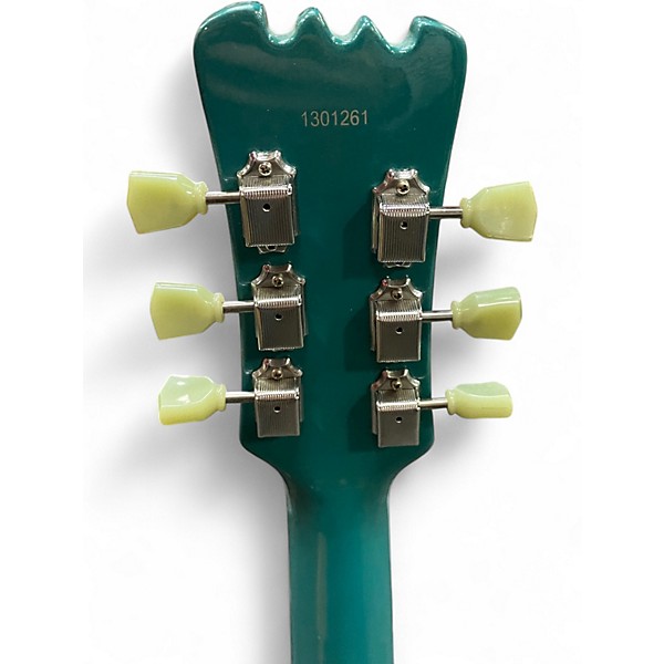 Used Eastwood Sidejack Aqua Blue Solid Body Electric Guitar