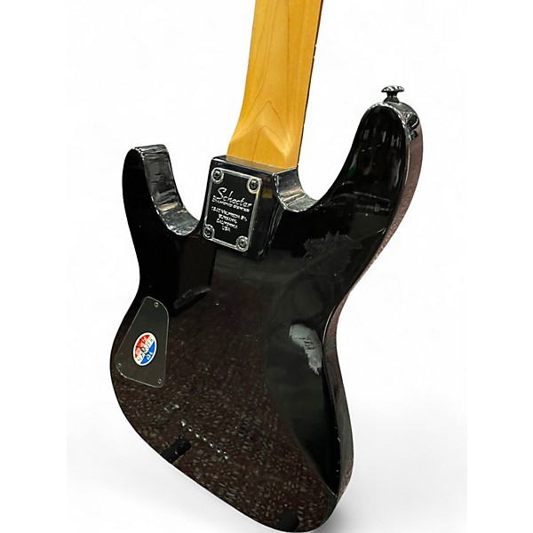 Used Schecter Guitar Research Diamond Series Gryphon-7 Trans Black Solid Body Electric Guitar