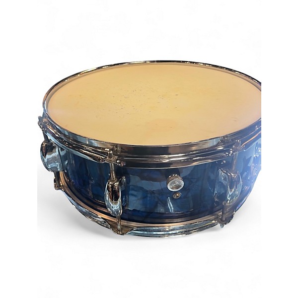 Vintage 1960s Zim-gar 14in Snare Blue Pearl Drum