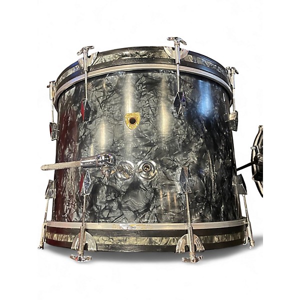 Vintage 1968 Revere 3 Piece Kit Black Diamond Pearl Drum Kit