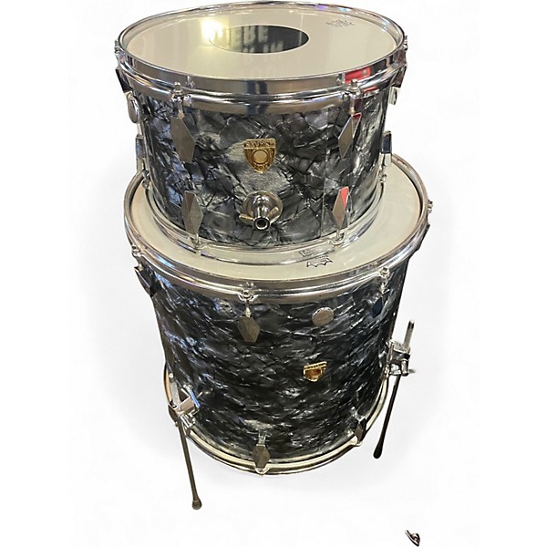 Vintage 1968 Revere 3 Piece Kit Black Diamond Pearl Drum Kit
