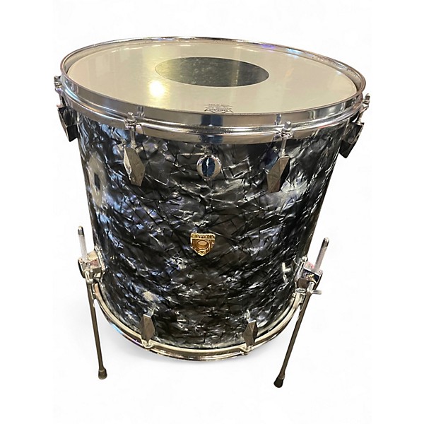 Vintage 1968 Revere 3 Piece Kit Black Diamond Pearl Drum Kit