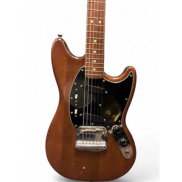 Vintage 1974 Fender Mustang Brown Solid Body Electric Guitar