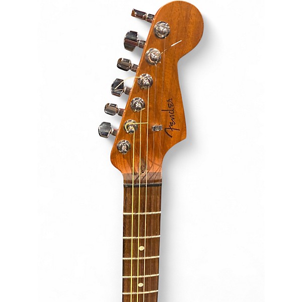 Used Fender Acoustasonic Player Jazmmaster Antique Olive Acoustic Electric Guitar