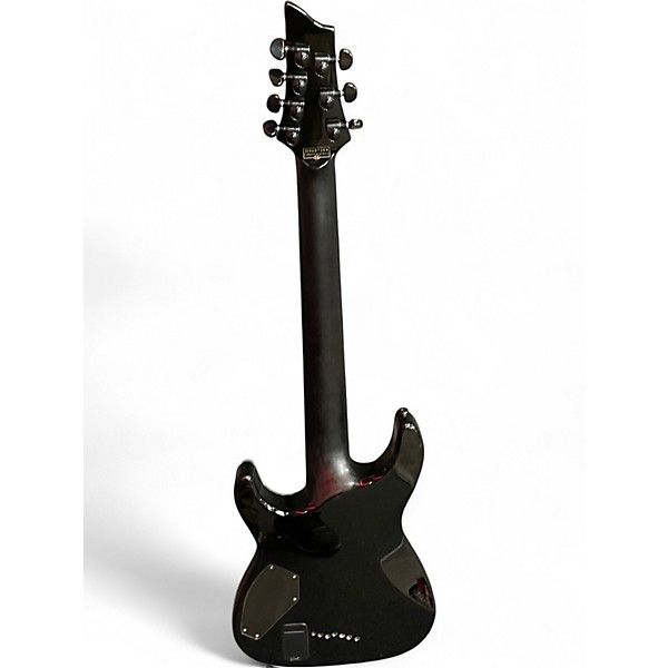 Used Schecter Guitar Research Hellraiser C7 7 String Black Solid Body Electric Guitar