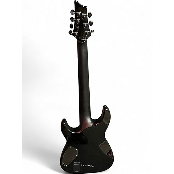 Used Schecter Guitar Research Hellraiser C7 7 String Black Solid Body Electric Guitar