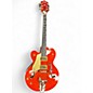 Used Gretsch Guitars G6120LH Orange Hollow Body Electric Guitar