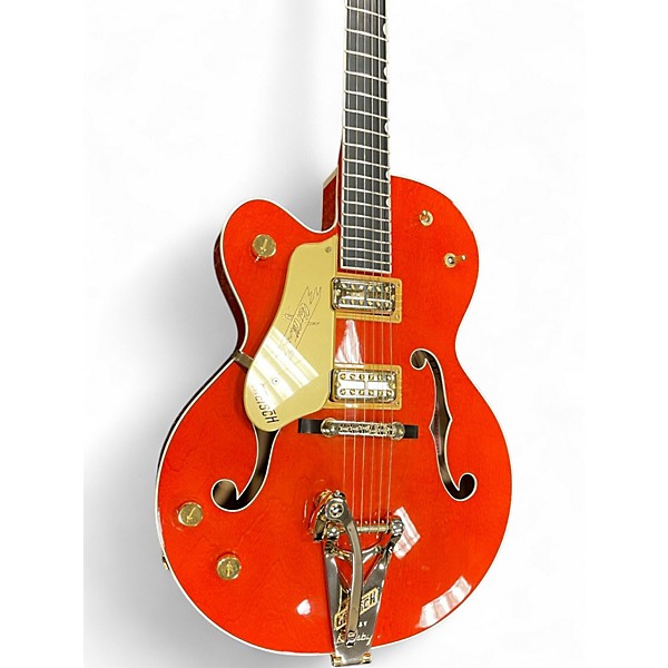 Used Gretsch Guitars G6120LH Orange Hollow Body Electric Guitar