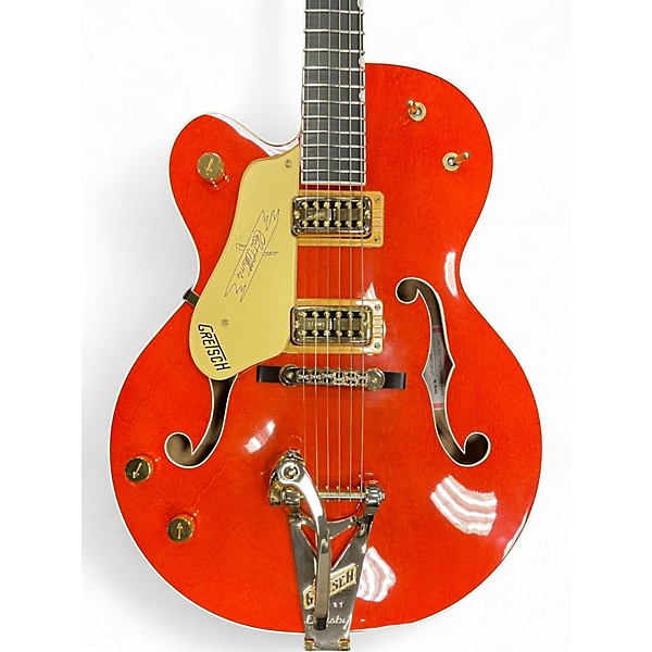 Used Gretsch Guitars G6120LH Orange Hollow Body Electric Guitar