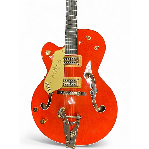 Used Gretsch Guitars G6120LH Orange Hollow Body Electric Guitar