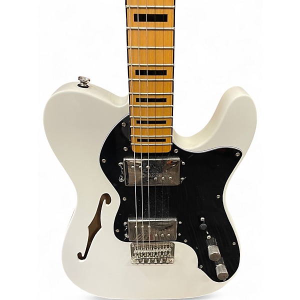 Used Squier Classic Vibe 70s Thinline Telecaster WHITE Hollow Body Electric Guitar