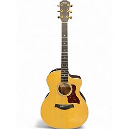 Used Taylor 214CE Deluxe Natural Acoustic Electric Guitar
