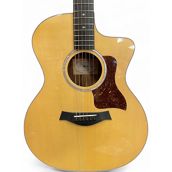 Used Taylor 214CE Deluxe Natural Acoustic Electric Guitar