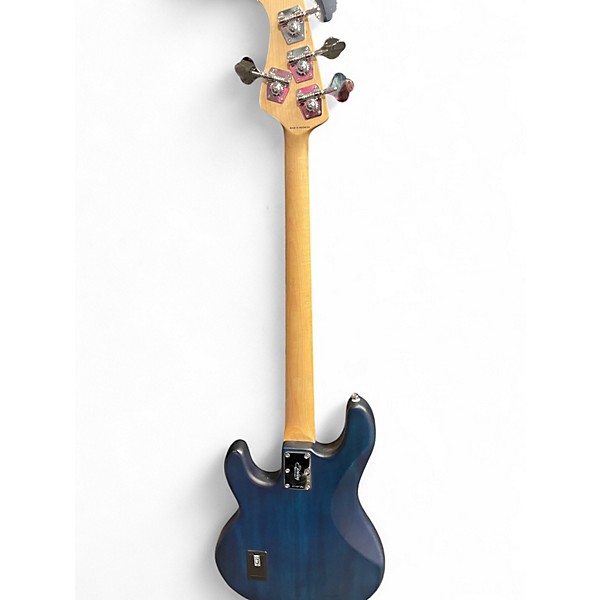 Used Sterling by Music Man Sub 4 Blue Electric Bass Guitar