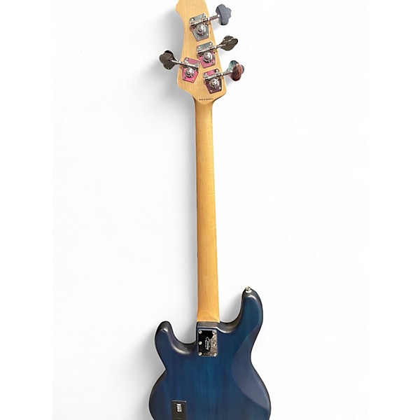 Used Sterling by Music Man Sub 4 Blue Electric Bass Guitar