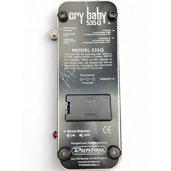 Used Dunlop 535Q Cry Baby Multi-Wah Effect Pedal