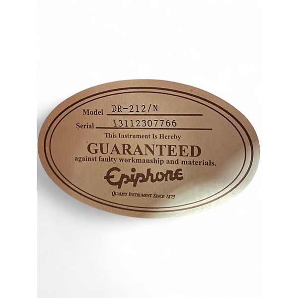 Used Epiphone DR212 Natural 12 String Acoustic Guitar