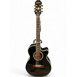 Used Epiphone PR-6E Trans Black Acoustic Electric Guitar