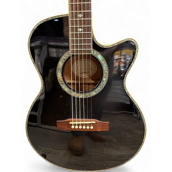 Used Epiphone PR-6E Trans Black Acoustic Electric Guitar