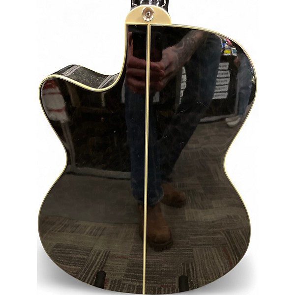 Used Epiphone PR-6E Trans Black Acoustic Electric Guitar