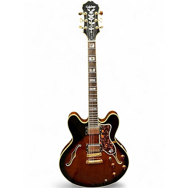 Used Epiphone Sheraton Vintage Sunburst Hollow Body Electric Guitar
