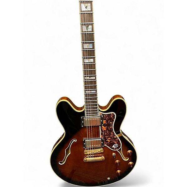 Used Epiphone Sheraton Vintage Sunburst Hollow Body Electric Guitar