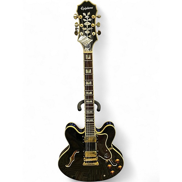 Used Epiphone Sheraton II Black Hollow Body Electric Guitar