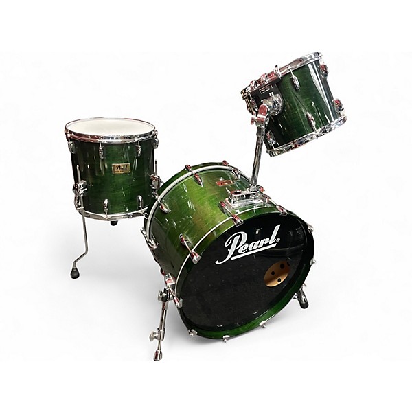 Used Pearl 3 Piece Prestige Session Select Green Drum Kit