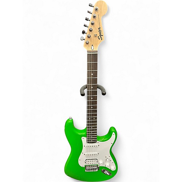 Used Squier Sonic Stratocaster Lime Green Solid Body Electric Guitar