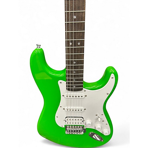 Used Squier Sonic Stratocaster Lime Green Solid Body Electric Guitar